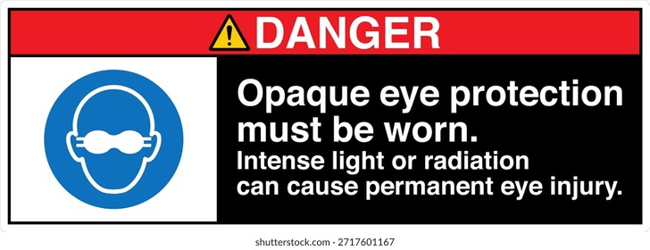 La Protección Ocular Opaca Debe Usarse Signo
La Luz Intensa o la Radiación Pueden Causar Lesión Ocular Permanente

Esta Imagen muestra un signo obligatorio de protección ocular diseñado para entornos industriales y profesionales en los que la exposición a la luz o la radiación de alta intensidad puede suponer un grave riesgo para la vista. El letrero indica claramente al personal que debe usar gafas protectoras opacas antes de entrar o trabajar en el área designada.

El mensaje es directo y fácil de entender, ya que ayuda a comunicar los requisitos del equipo de protección personal (EPP) en lugares donde hay peligros ópticos como láseres, arcos de soldadura, luz ultravioleta, fuentes infrarrojas o lámparas industriales brillantes. Una protección ocular adecuada ayuda a reducir el riesgo de quemaduras, daño retiniano y deterioro de la visión a largo plazo.