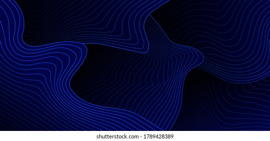 Opart abstract background with diagonal lines. Stylish wavy striped texture with 3d effect. Modern vector design element.