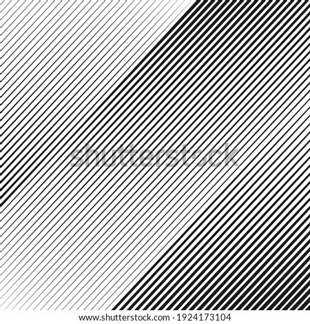 Opart abstract background with diagonal lines. Stylish monochrome striped texture with 3d effect. Modern vector design element.