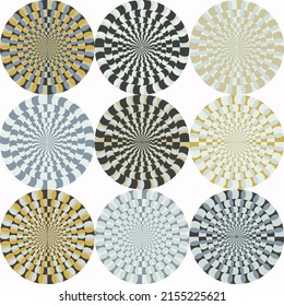 Op-Art digital graphics pattern made with vector abstract forms and generative geometric shapes, useful for web background, poster art design, magazine front page, wall print, cover artwork.