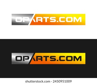 Oparts industry wordmark text base logo design.