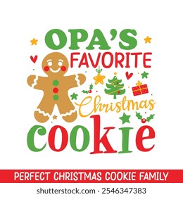 Opas Lieblings-Weihnachtskeks, Frohe Weihnachten Lebkuchen Keks Familie Designs