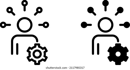 OPC, One Person Company icon, vector illustration