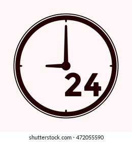 Open 24, clock Icon