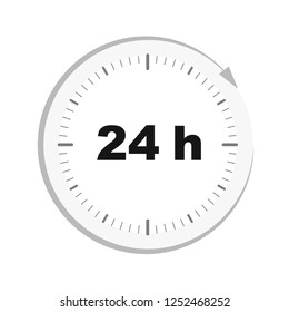 open 24 hours clock icon vector illustration EPS10