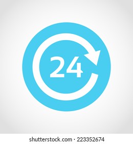 Open 24 hours a day Icon Isolated on White Background