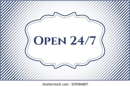 Abrir tarjeta o afiche 24/7