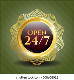 Insignia de oro abierta las 24 horas