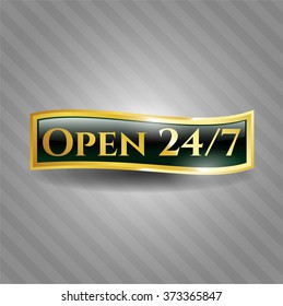 Open 24/7 gold badge
