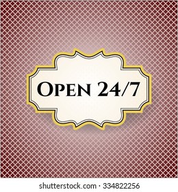 Open 24/7 poster or banner