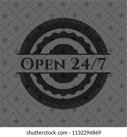 Open 24/7 realistic dark emblem