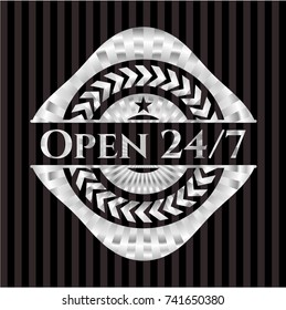 Open 24/7 silver emblem