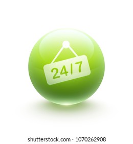 open 24/7 web icon