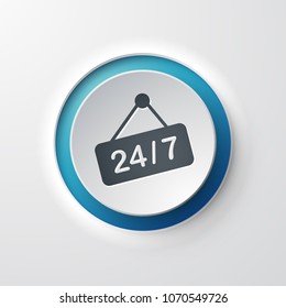 open 24/7 web icon