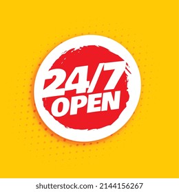 open 24x7 for service help background
