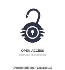 open access icon on white background. Simple element illustration from Security concept. open access icon symbol design.
