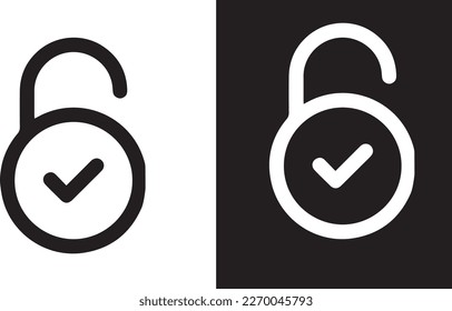 Open Access Icon vector design black and white
