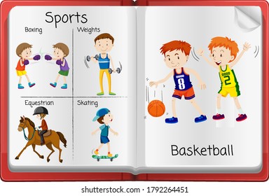 Open activity diary page  illustration