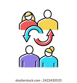 vector de icono de color de adopción abierta. signo de adopción abierto. ilustración de símbolo aislado