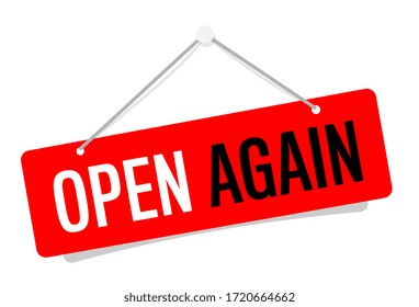 Open Again On Door Sign