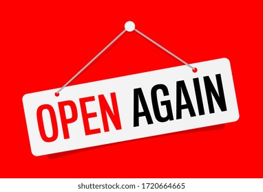 Open again on door sign