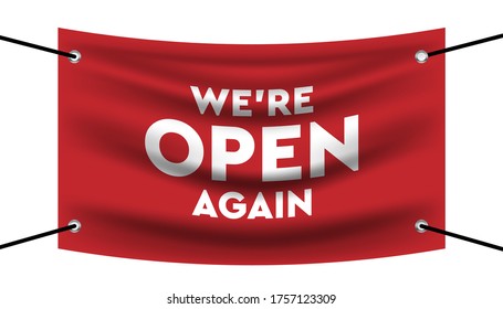 Open again realistic design background template.