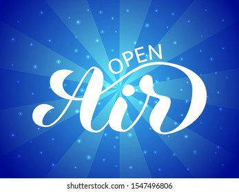 Open Air lettering. Vector Illustration for poster