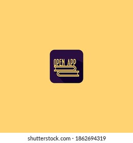 Open App book logo design templates