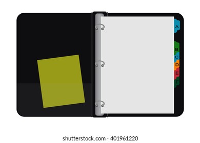 Open archive folder, vector illustration