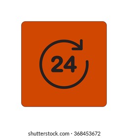 Open around  the clock hours a day icon.