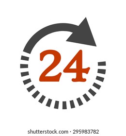 Open around the clock icons