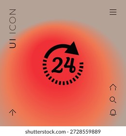 Abra el icono del símbolo del reloj. Icono de horarios de apertura, Elementos para su diseño