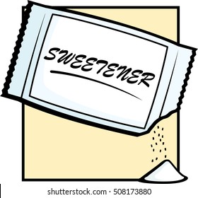 Open Artificial Sweetener Packet