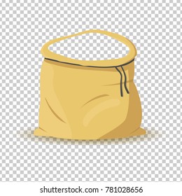 Open bag stencil illustration with transparent neck