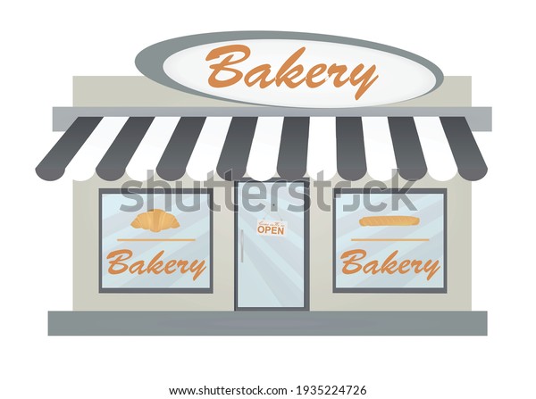 Open Bakery store.\
vector illustration