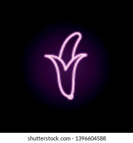 open banana neon icon. Elements of Fruit set. Simple icon for websites, web design, mobile app, info graphics