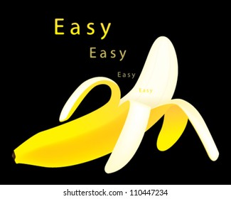 Open banana vector