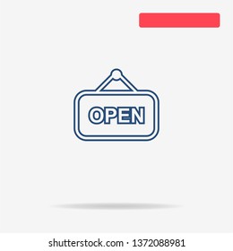 Open banner icon. Vector concept illustration for design.