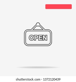 Open banner icon. Vector concept illustration for design.