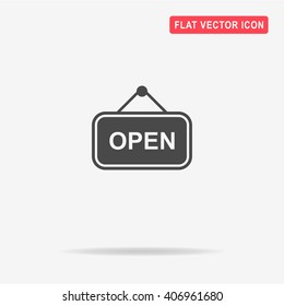 Open banner icon. Vector concept illustration for design.