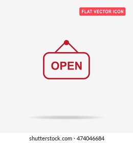 Open banner icon. Vector concept illustration for design.