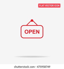 Open banner icon. Vector concept illustration for design.