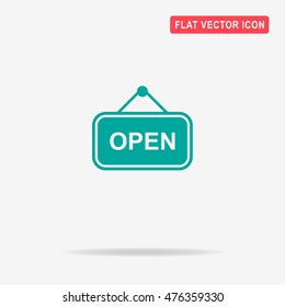 Open banner icon. Vector concept illustration for design.