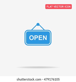 Open banner icon. Vector concept illustration for design.