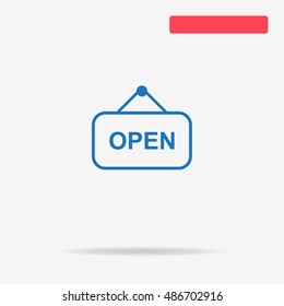 Open banner icon. Vector concept illustration for design.