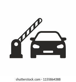 Open Barrier, Car Vector Icon