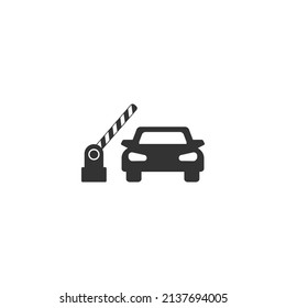 Open barrier, car vector icon i modrn flat style