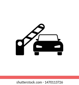 Open Barrier Vector Icon Entry Car Stock Vector (Royalty Free ...