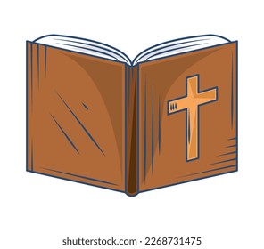 open bible icon isolated design