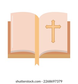 open bible icon isolated white background